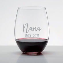 Load image into Gallery viewer, Nana EST Custom Glass - Champagne flute, Wine, Whiskey or Beer Glass
