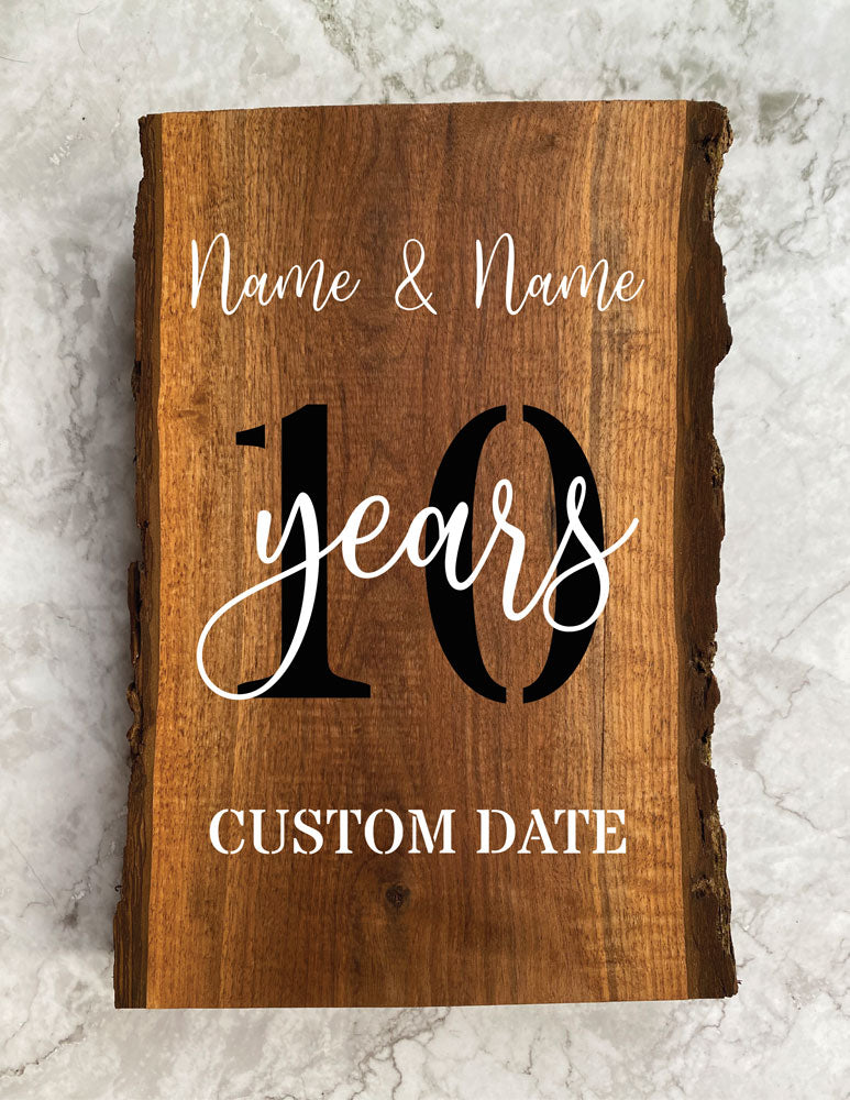 Anniversary Custom Wood Art