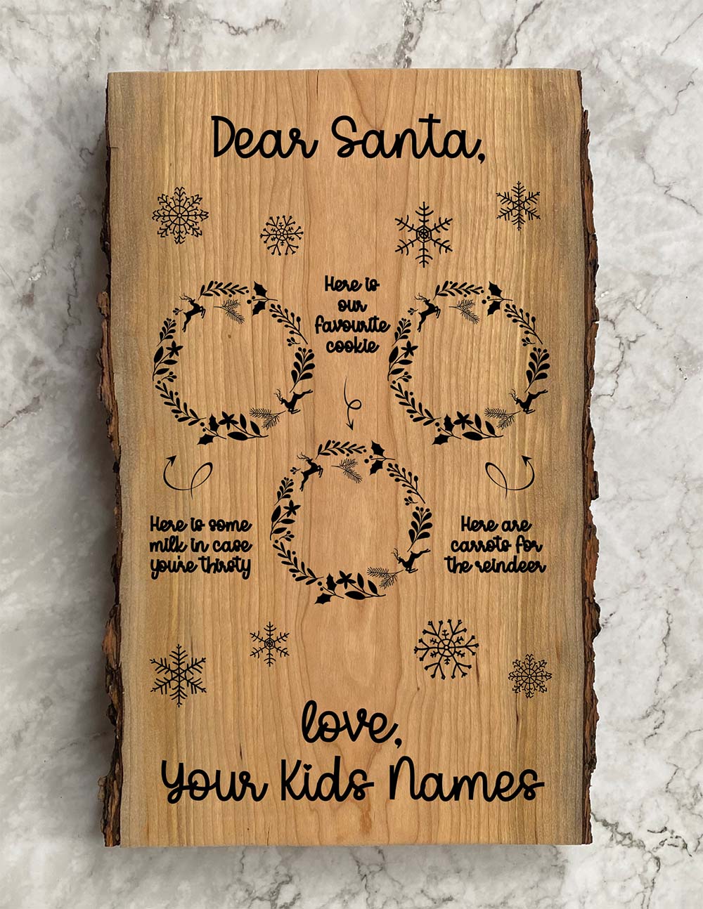 Dear Santa Kids Custom Wood Art