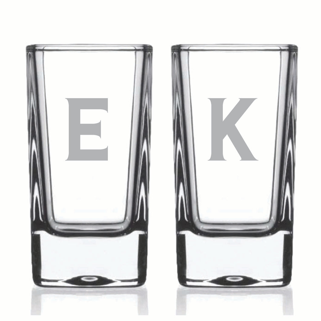 Monogram Custom 2.5oz Shot Glass Set