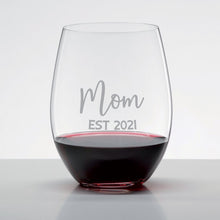 Load image into Gallery viewer, Mom EST Custom Glass - Champagne flute, Wine, Whiskey or Beer Glass
