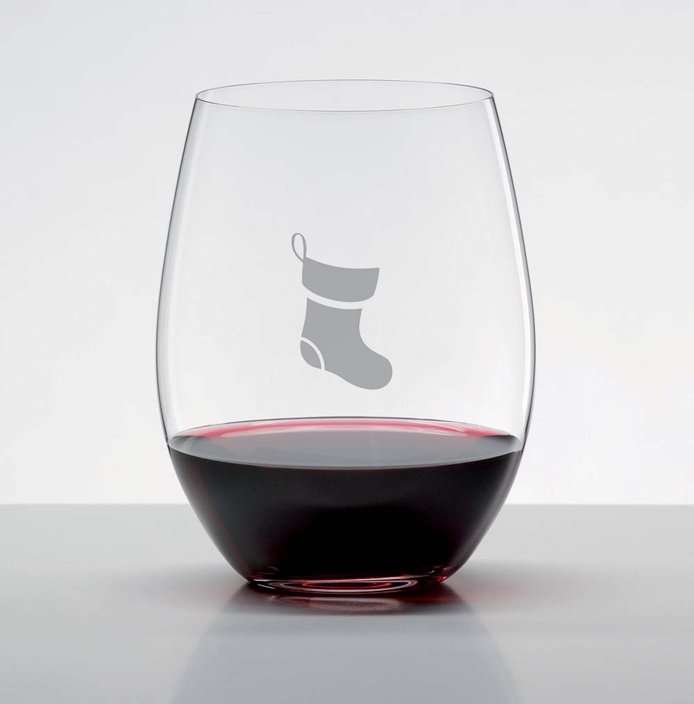 Christmas Icon Custom Riedel Wine Glass