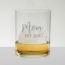 Load image into Gallery viewer, Mom EST Custom Glass - Champagne flute, Wine, Whiskey or Beer Glass
